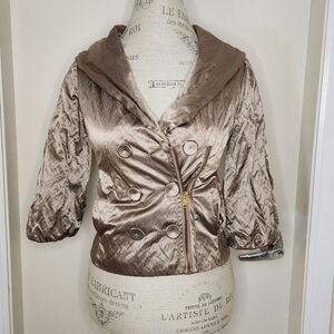 BCBG shiny crop Spring jacket
